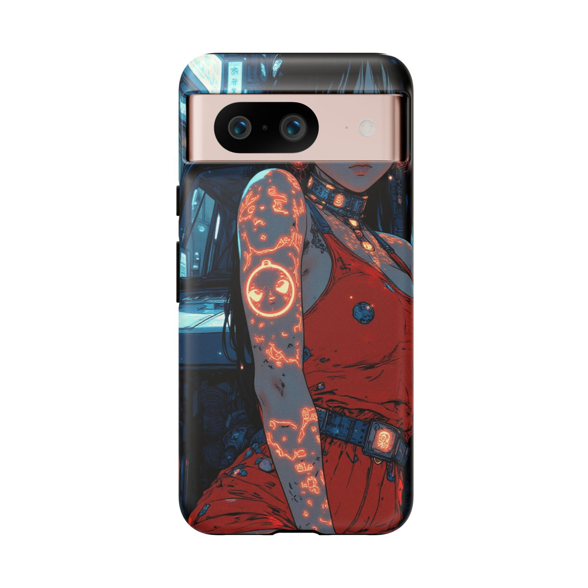 Tattooed Girl Neon Car Tough Phone Case iPhone Samsung Pixel