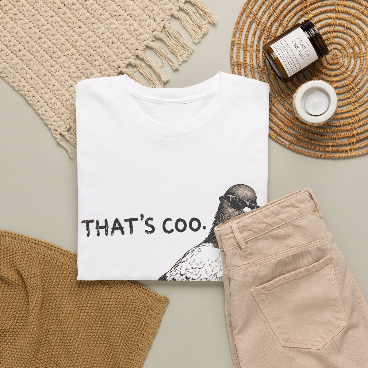 Thats Coo Pigeon T-Shirt Funny Bird Pun Sketch