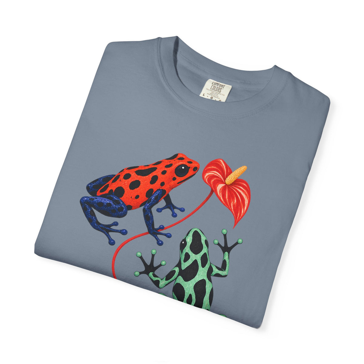 Poison Dart Frogs Anthurium Tee Colorful Dart Frog Red Flower Tropical Wildlife Shirt