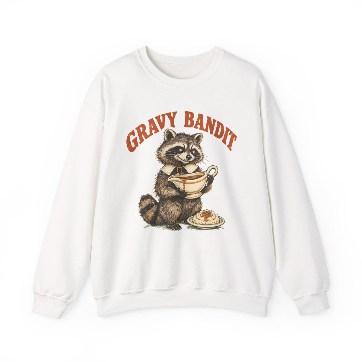 Gravy Bandit Raccoon Sweatshirt Funny Thanksgiving Trash Panda
