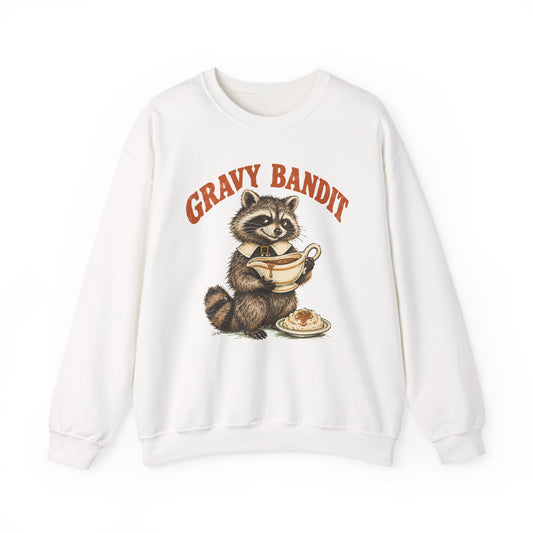 Gravy Bandit Raccoon Sweatshirt Funny Thanksgiving Trash Panda