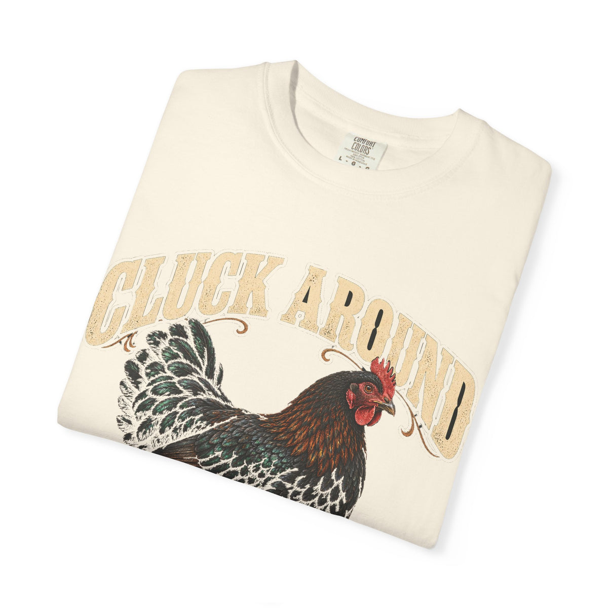 Cluck Around and Find Out Black Hen Tee Funny Chicken FAFO Pun Shirt