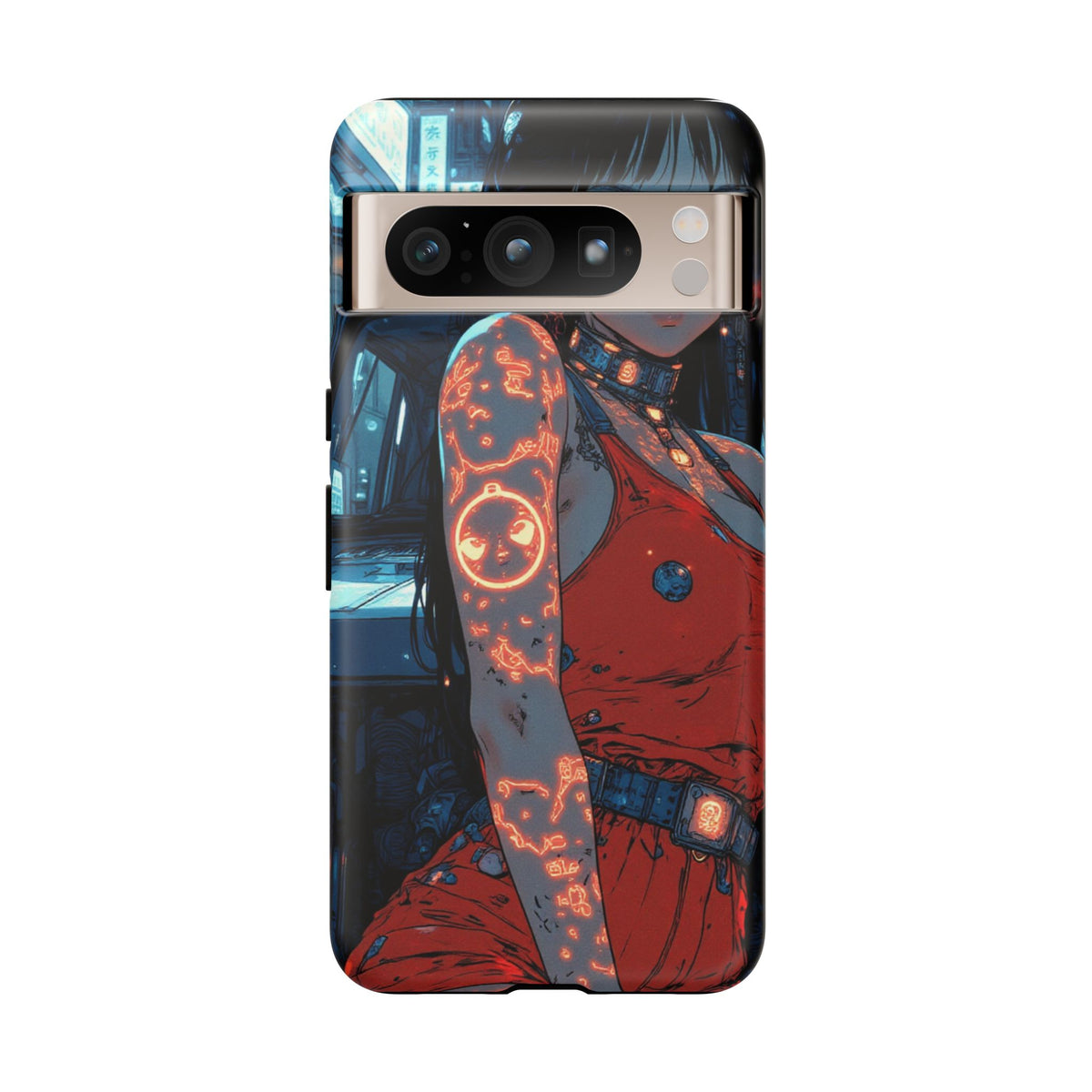 Tattooed Girl Neon Car Tough Phone Case iPhone Samsung Pixel