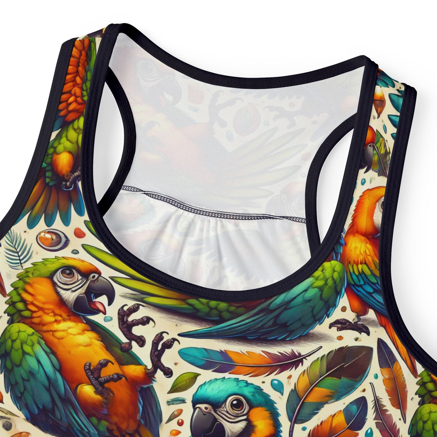 Playful parrots Women's Tank Top (AOP)