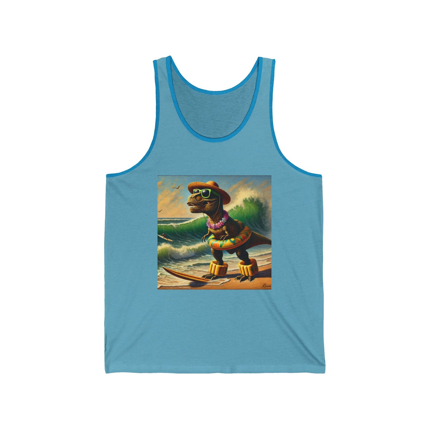 Tank Top - T rex at the beach
