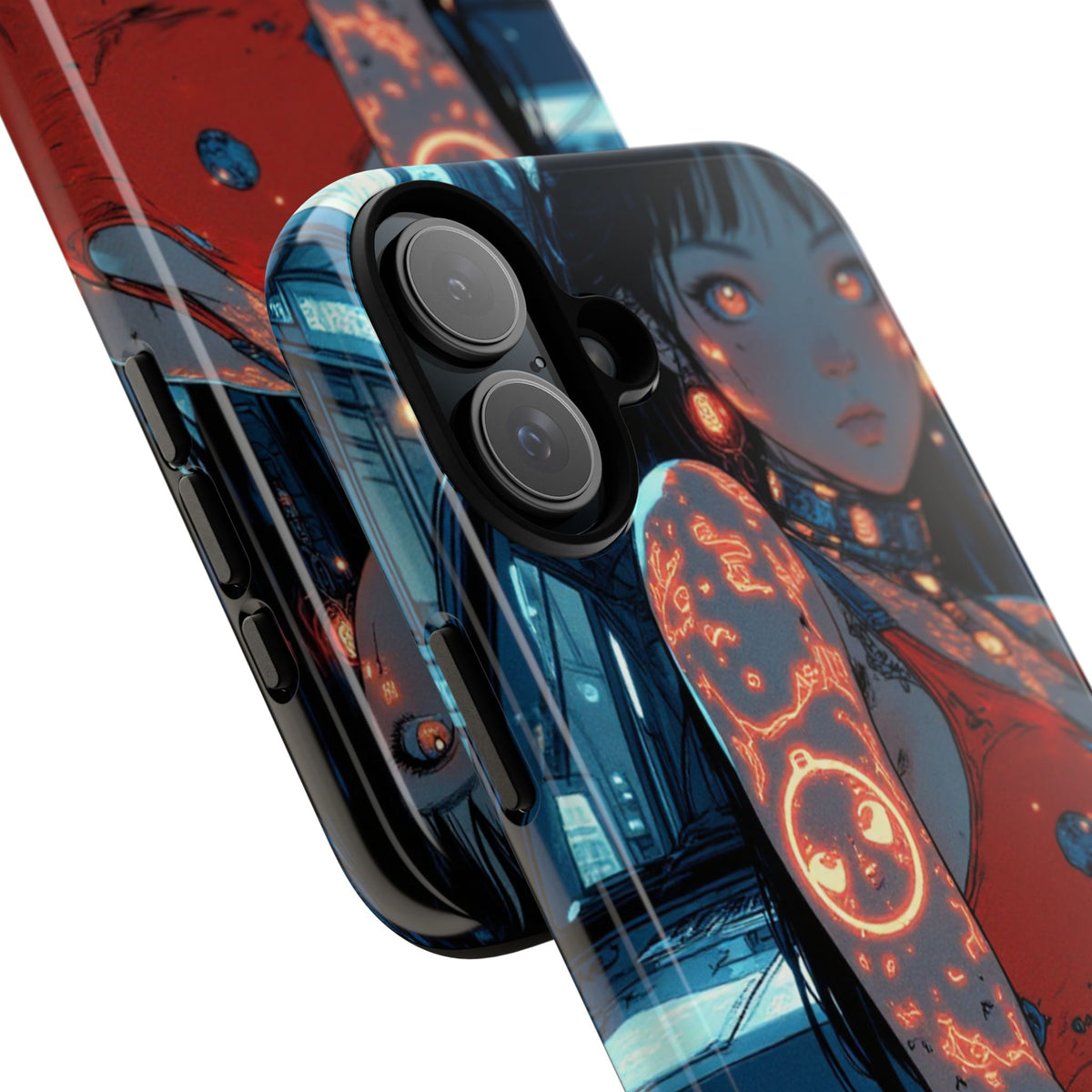 Tattooed Girl Neon Car Tough Phone Case iPhone Samsung Pixel