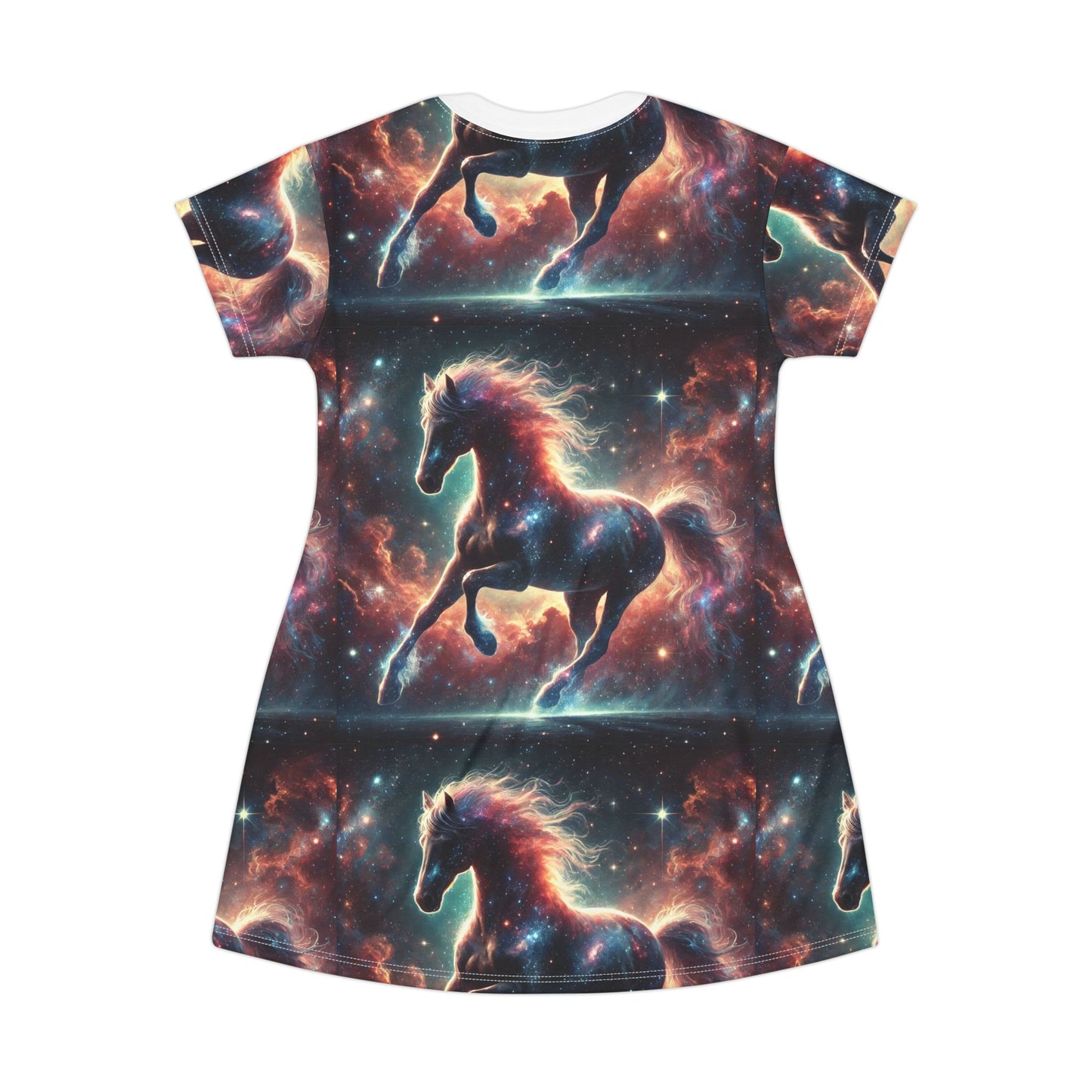 T-Shirt Dress - Space Horse Graphic Print