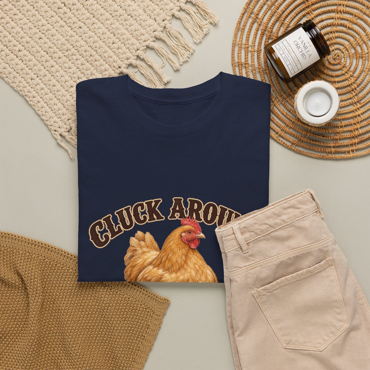 Cluck Around and Find Out Golden Hen Tee Funny Chicken FAFO Pun Shirt