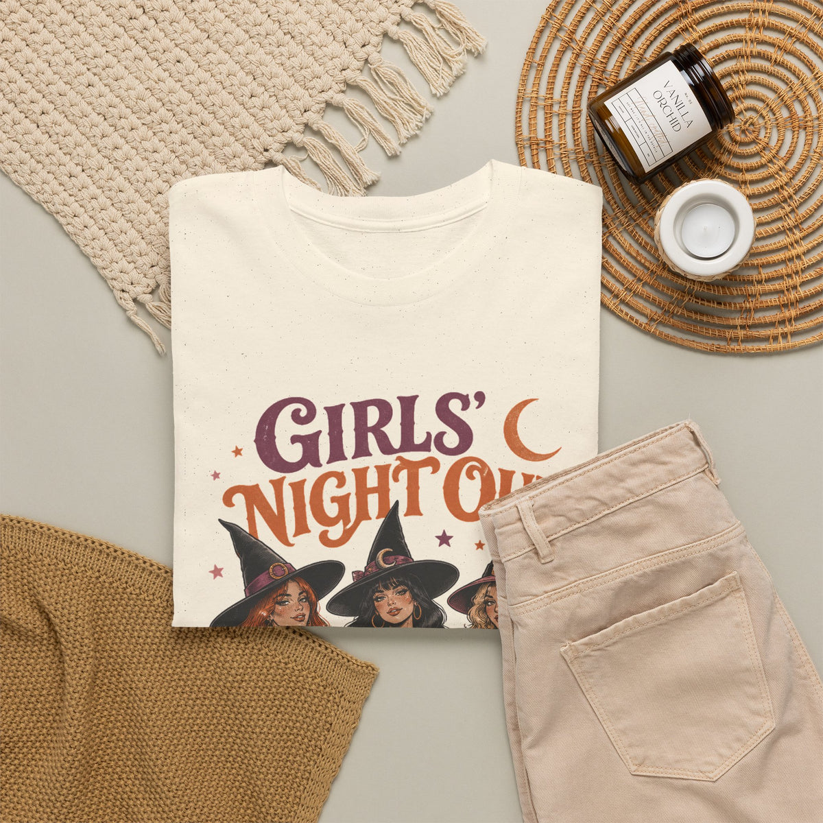 Girls Night Out Witches T-Shirt Retro Halloween Witch Squad