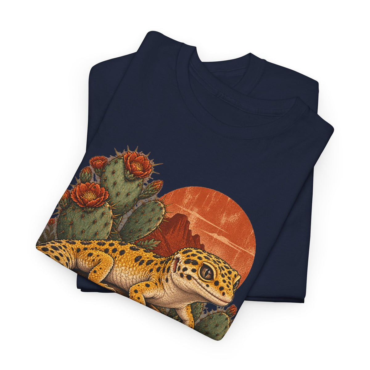 Leopard Gecko Desert T-Shirt Cactus Spotty Reptile Sun Tee