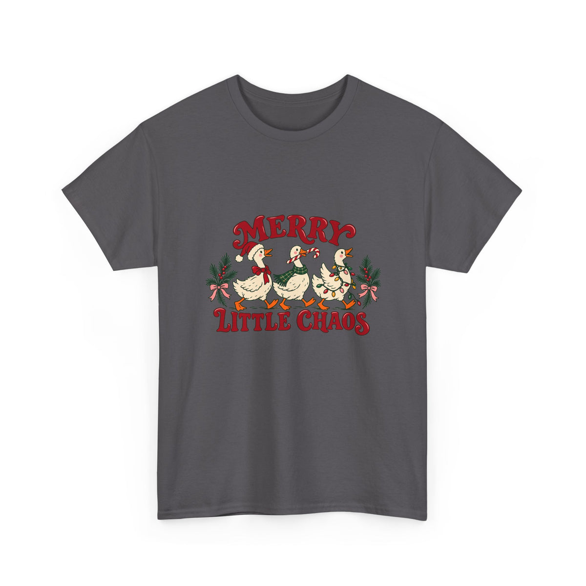 Merry Little Chaos Christmas Geese T-Shirt Funny Holiday Goose Tee