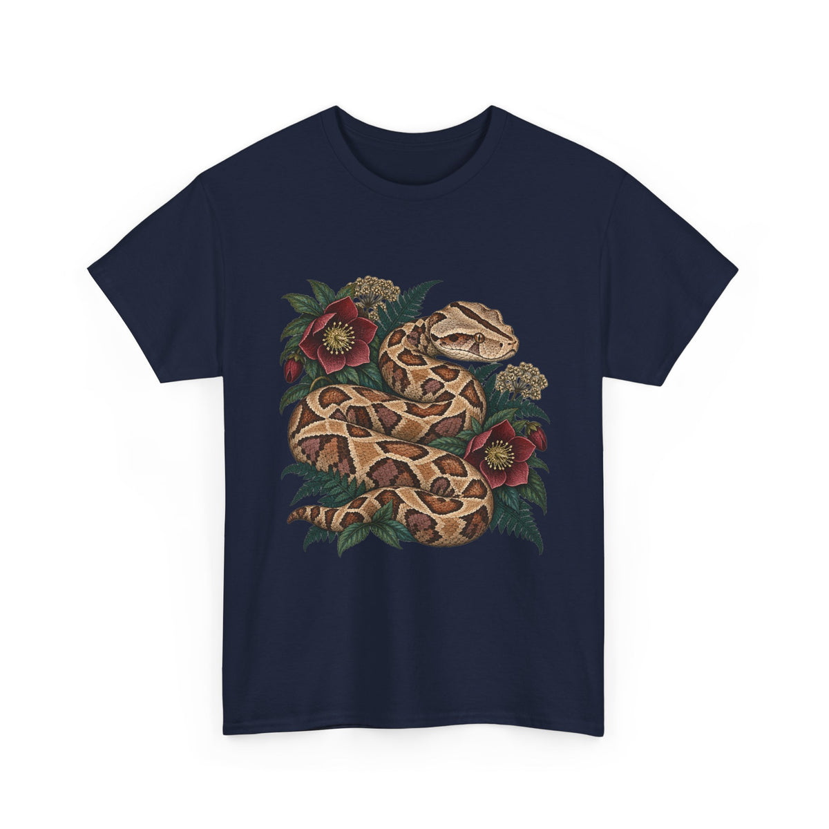 Gaboon Viper Hellebore T-Shirt Botanical Snake Fern Tee