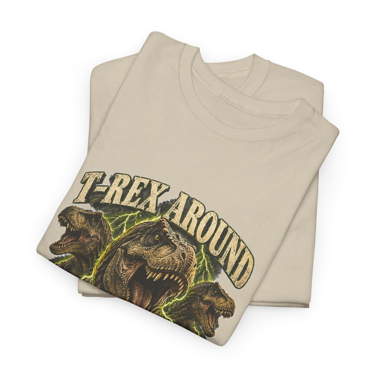 T-Rex Around and Find Out T-Shirt Funny Dinosaur Graphic Tee Retro 90s Style