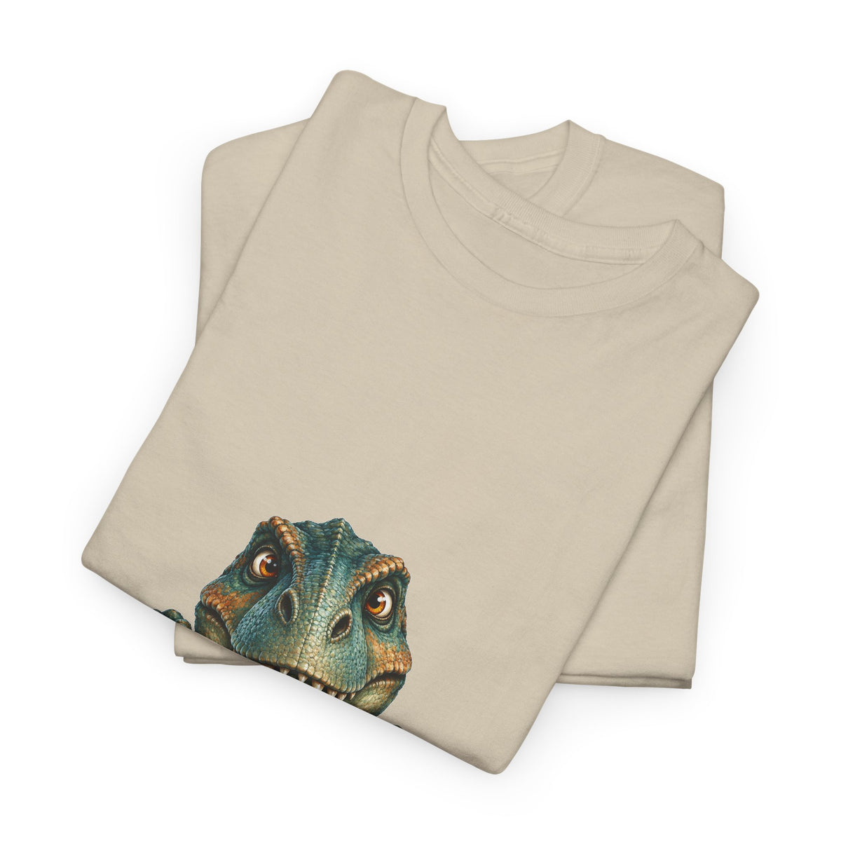 Peeking T-Rex T-Shirt Dinosaur Over Ledge Funny Dino Lover Tee