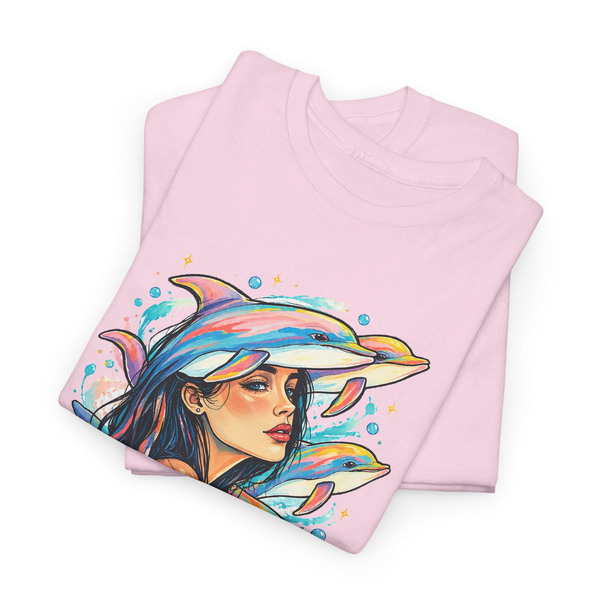 Pastel Dolphin Dream Girl T-Shirt Ocean Dolphins Watercolor Pop Art