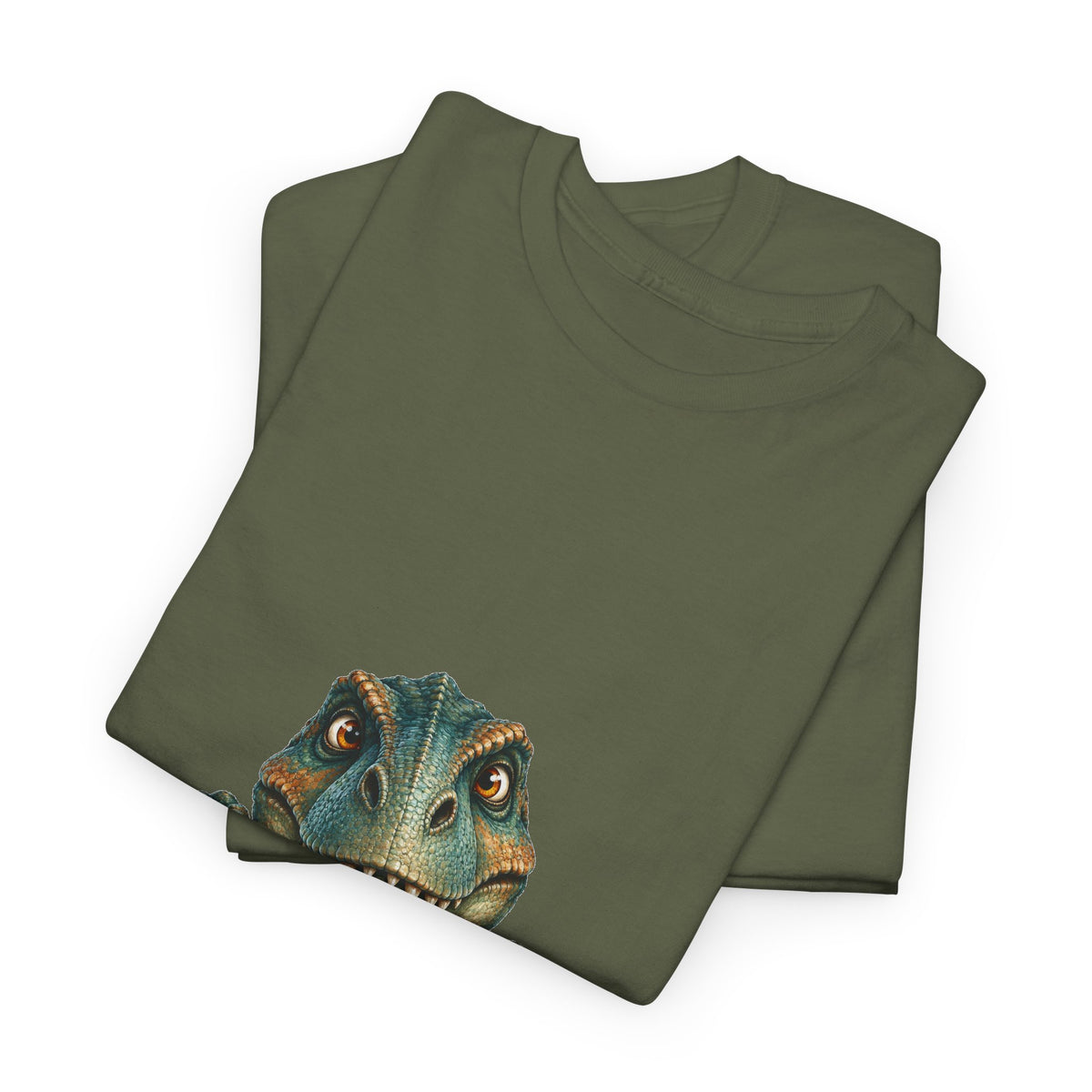 Peeking T-Rex T-Shirt Dinosaur Over Ledge Funny Dino Lover Tee