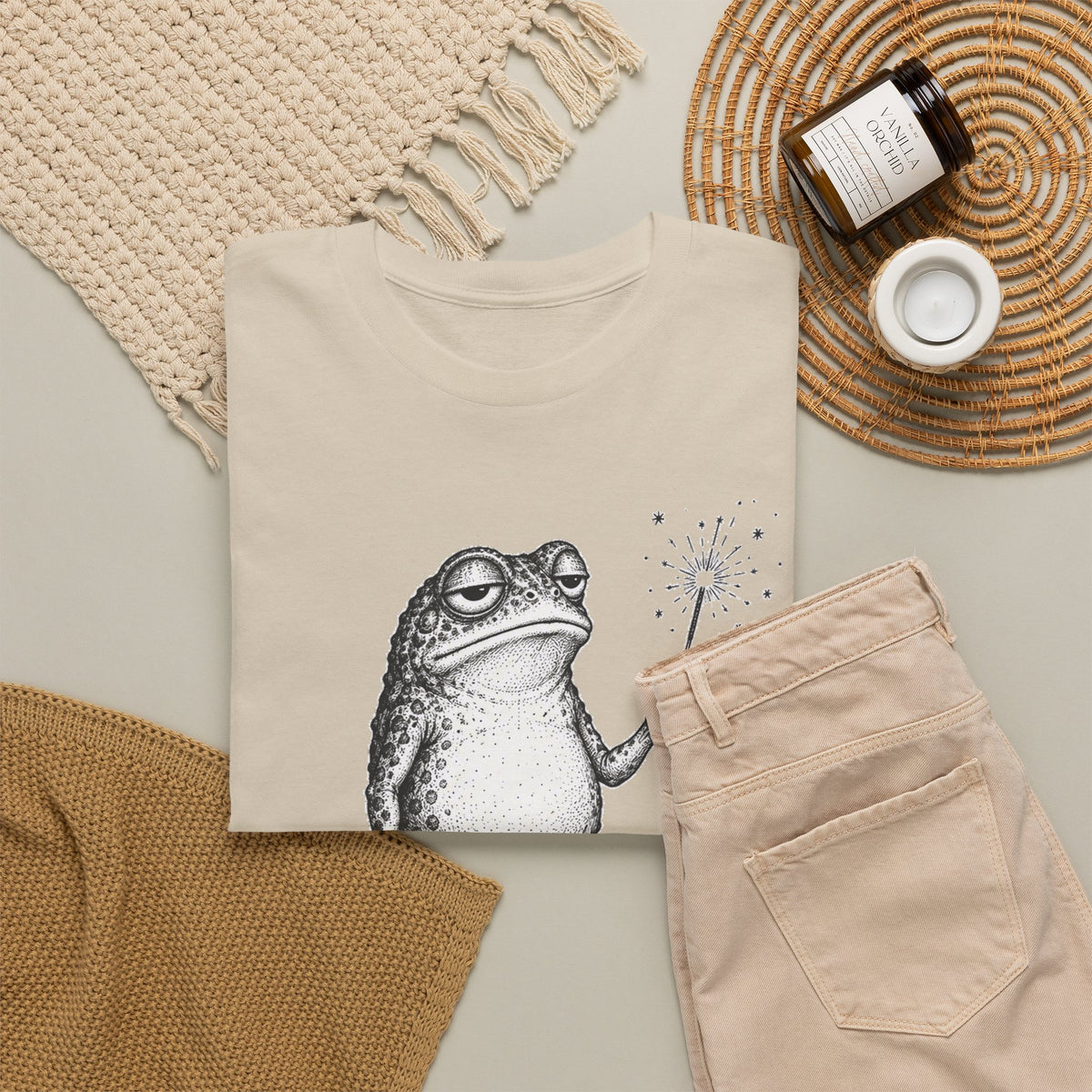 Participating Toad T-Shirt Funny Grumpy Frog Sparkler Irony Tee