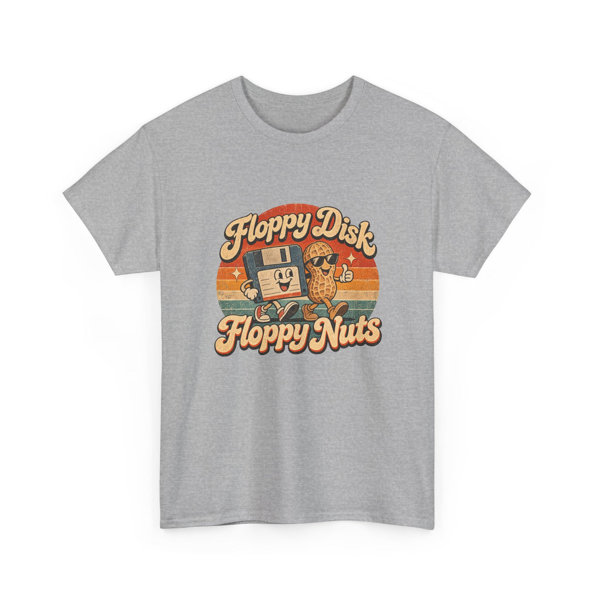 Floppy Disk Floppy Nuts T-Shirt Retro 80s Floppy Disk Peanut Funny Tee