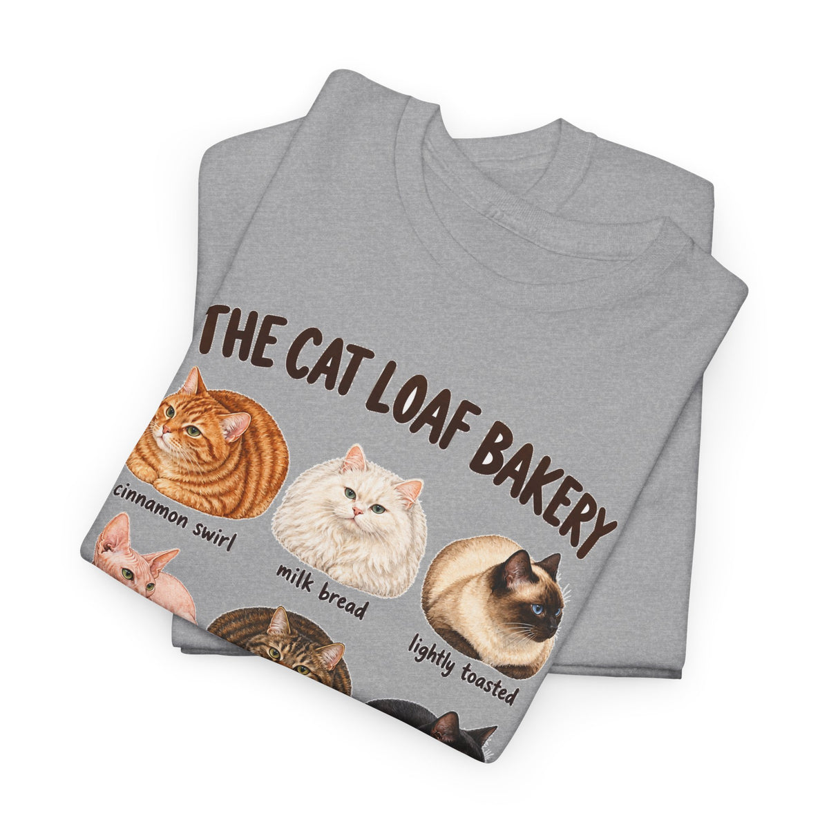 The Cat Loaf Bakery T-Shirt Funny Cat Bread Pun Loaf Cats Tee