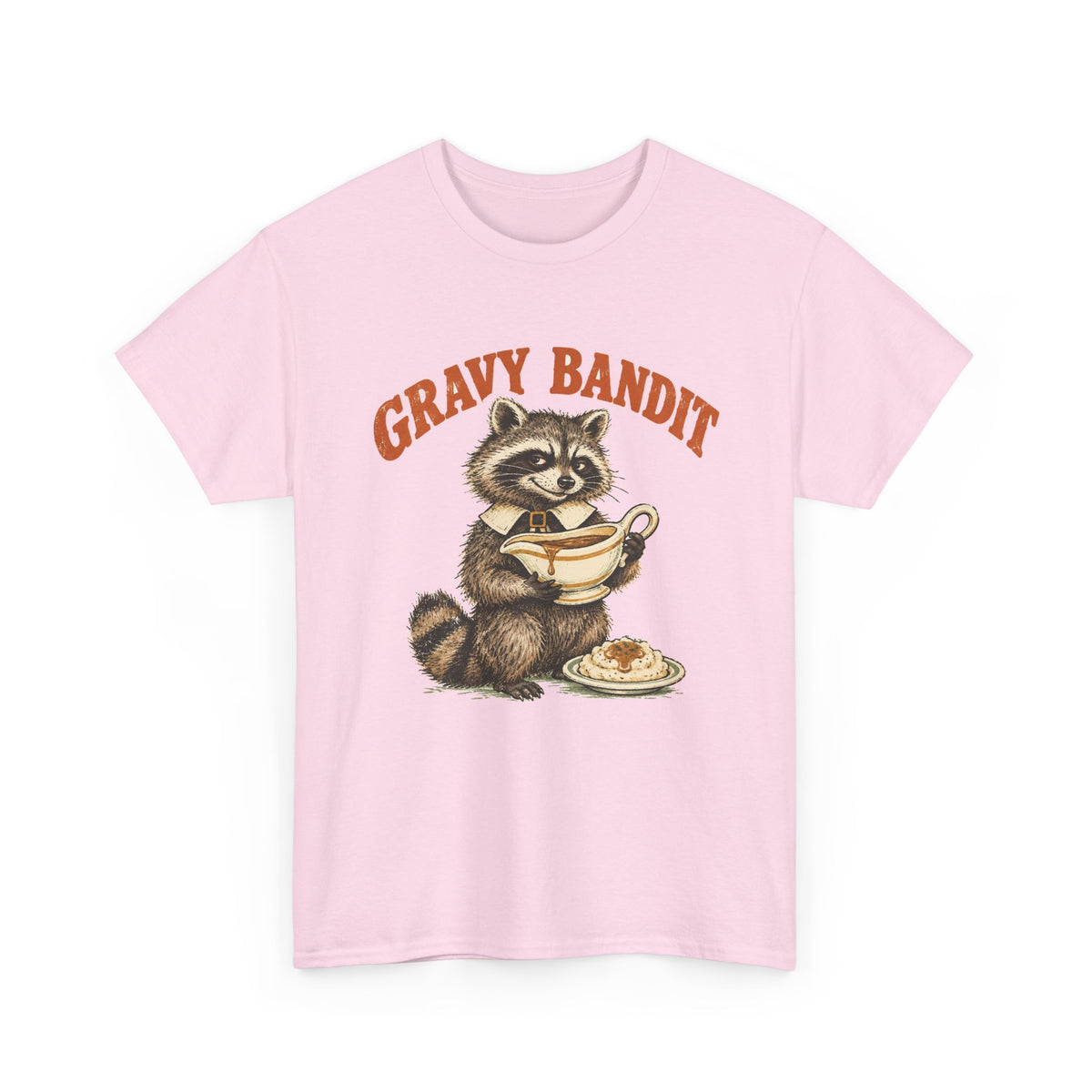 Gravy Bandit Raccoon T-Shirt Funny Thanksgiving Trash Panda