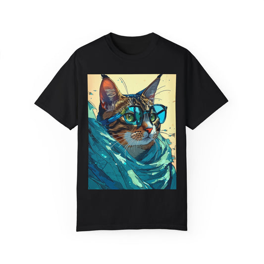 Cat Scarf Glasses T-Shirt