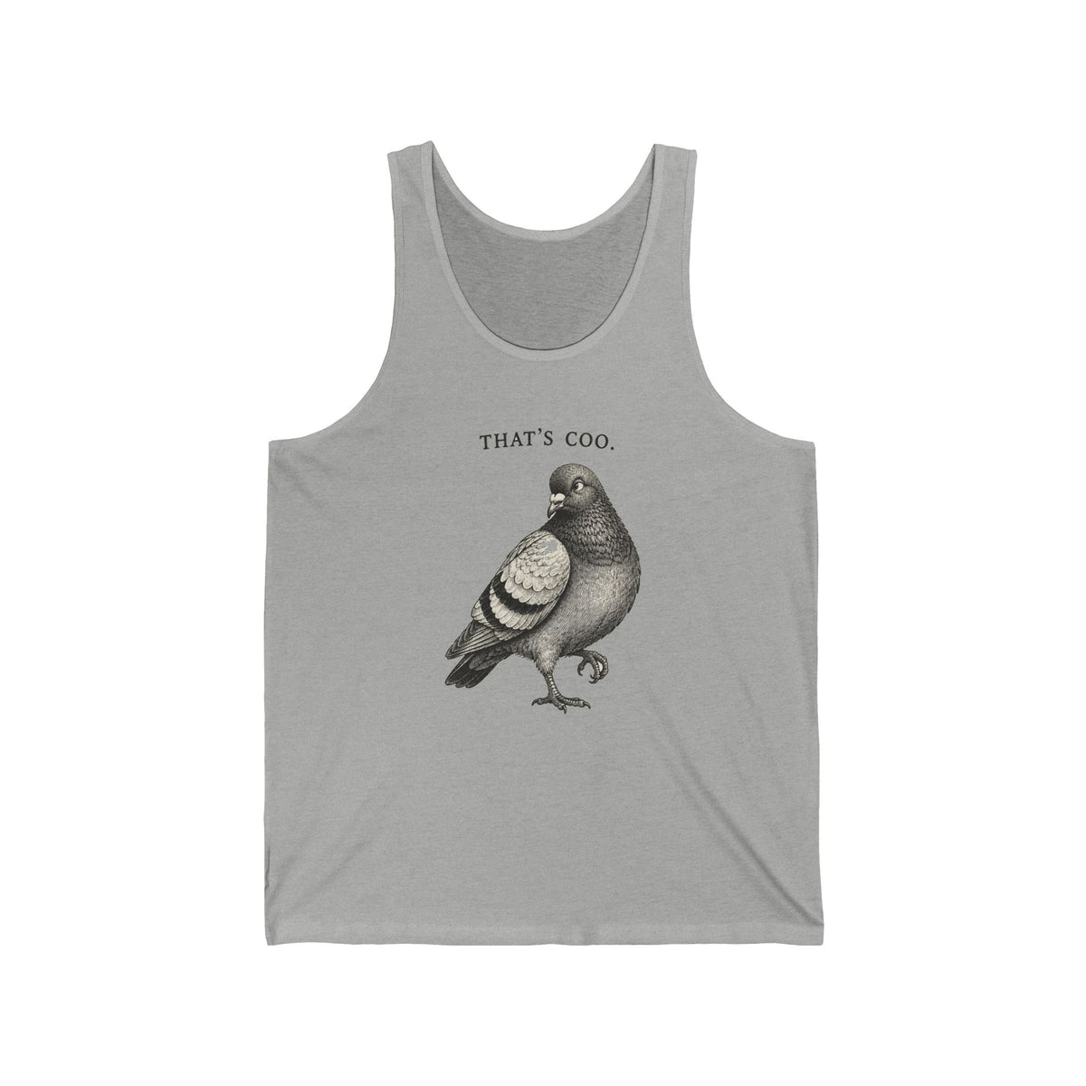 Thats Coo Pigeon Sketch Tank Top Minimal Bird Pun