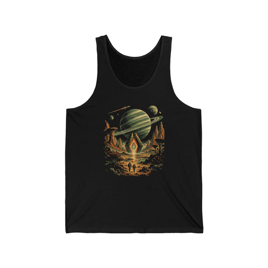 Saturn Desert Portal Tank Top Retro Sci Fi Space Art