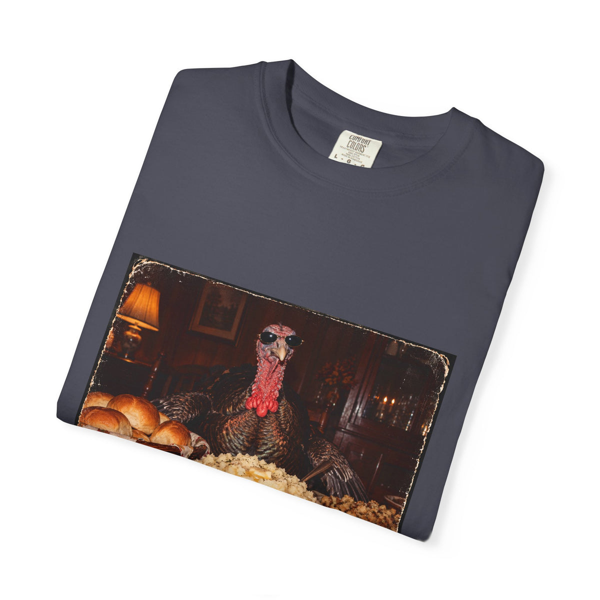 Here for the Sides Funny Thanksgiving Turkey Tee Cool Turkey Sunglasses Side Dishes Meme Shirt