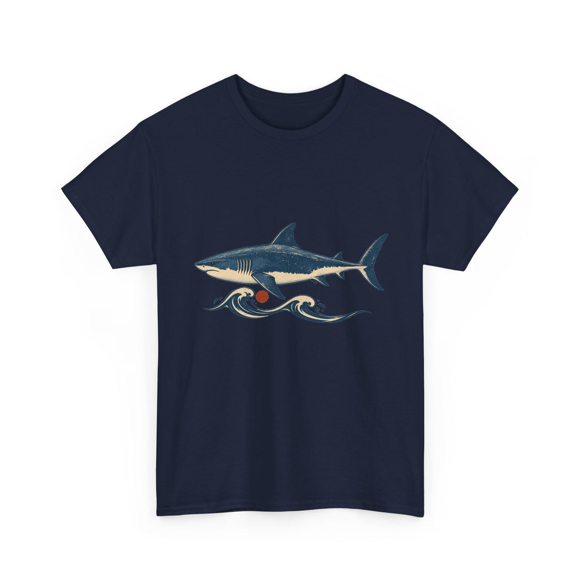 Great White Shark Wave T-Shirt Ukiyo Ocean Surf Tee