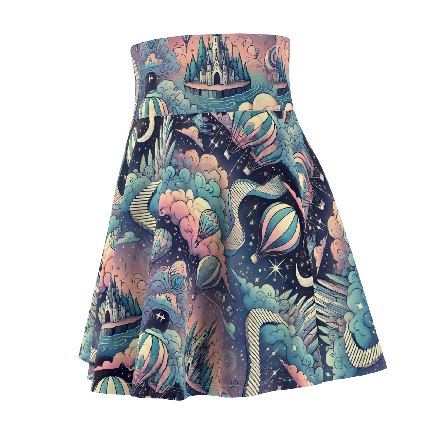 Skater Skirt, Surreal Dreamscape Design, A-line Flared Mini, Women's Clothing, Fashion Apparel, Outfit Ideas