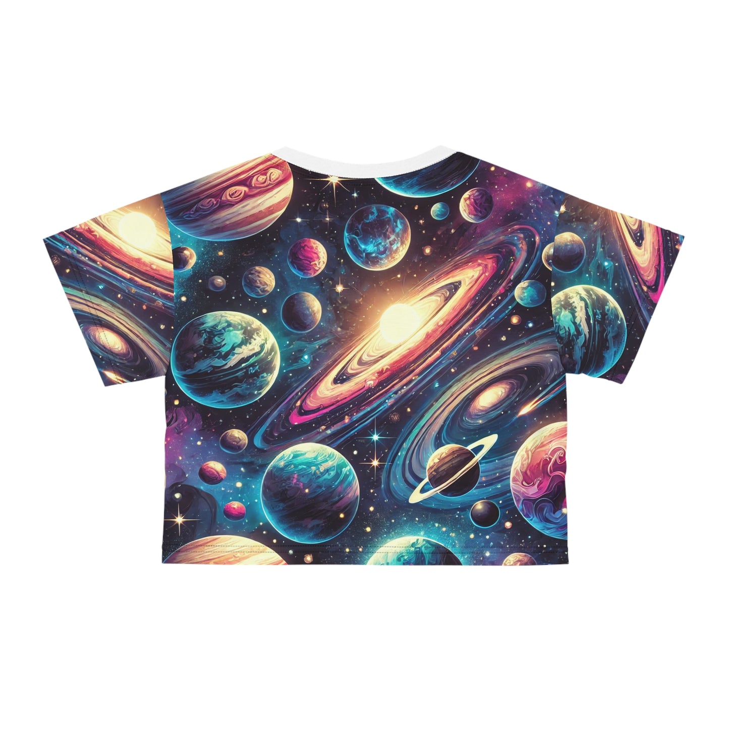 Planets space Crop Tee (AOP)