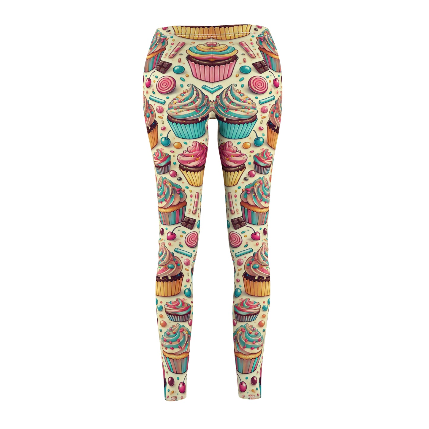 Leggings with Cupcake and Sprinkles Design