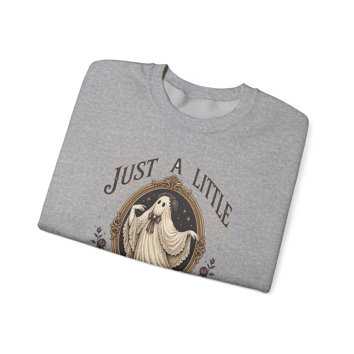 Just A Little Dramatic Ghost Sweatshirt Cute Vintage Halloween