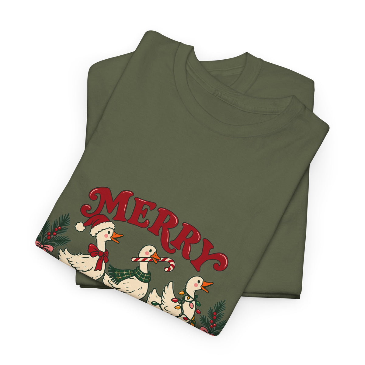 Merry Little Chaos Christmas Geese T-Shirt Funny Holiday Goose Tee