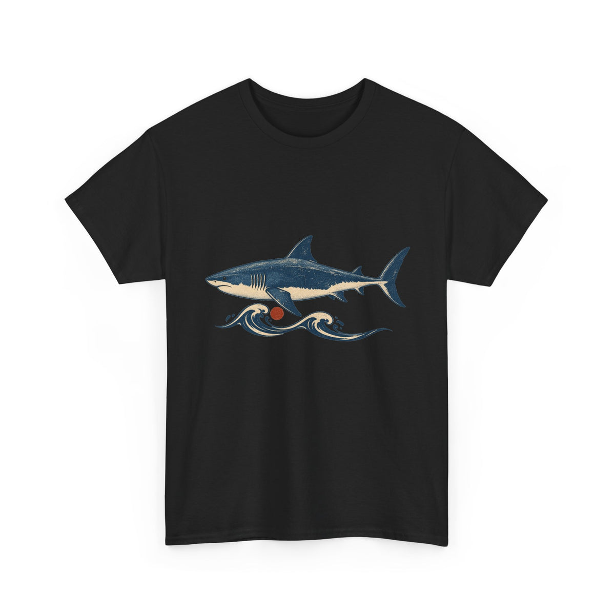 Great White Shark Wave T-Shirt Ukiyo Ocean Surf Tee
