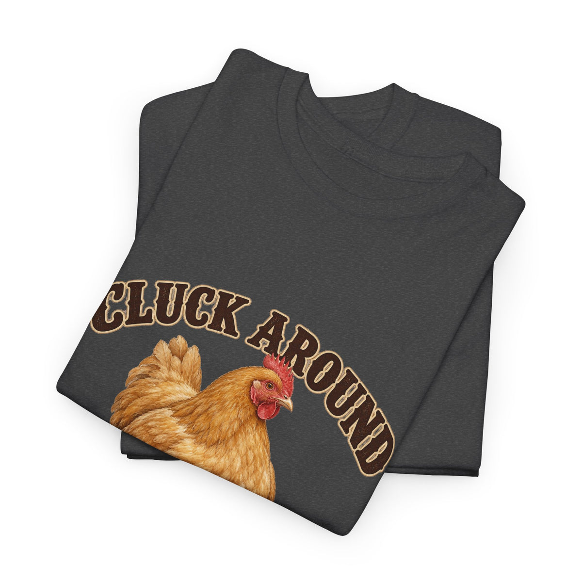 Cluck Around and Find Out Golden Hen Tee Funny Chicken FAFO Pun Shirt