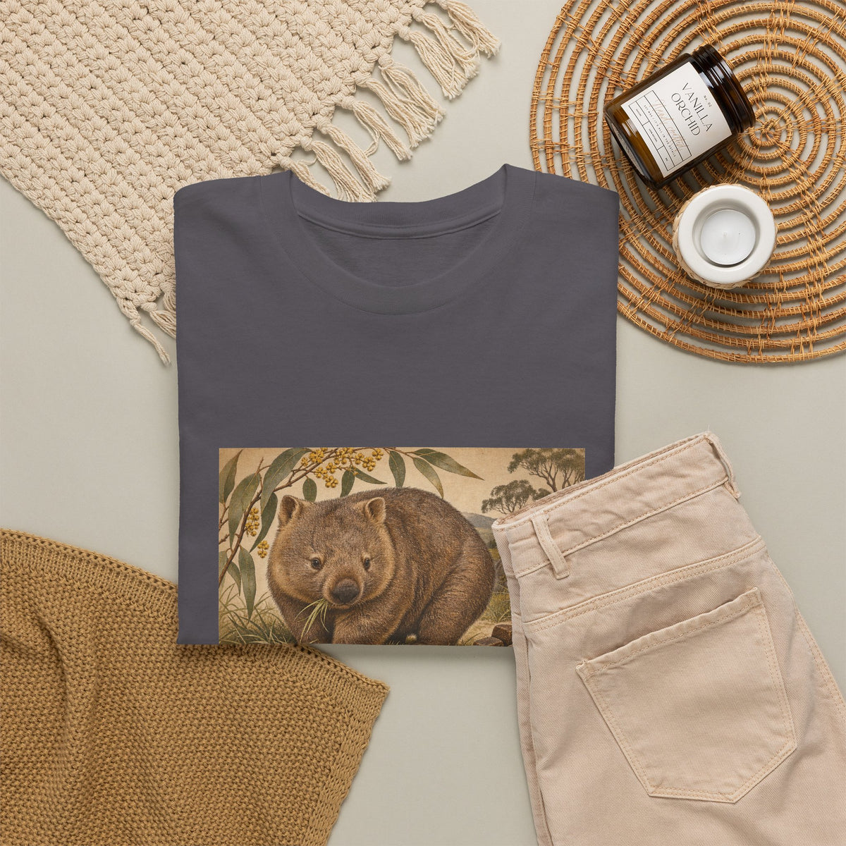 I Poop Cubes T-Shirt Common Wombat Vintage Naturalist Funny Tee