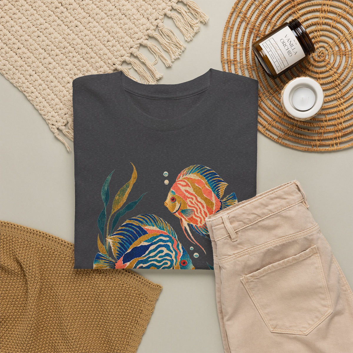 Discus Fish Trio Tee Colorful Tropical Aquarium Fish Aquascape Fishkeeping Shirt