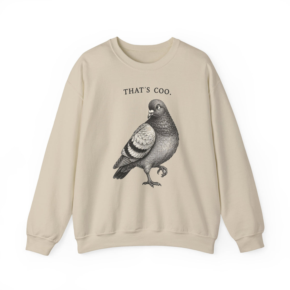 Thats Coo Pigeon Sketch Sweatshirt Minimal Bird Pun
