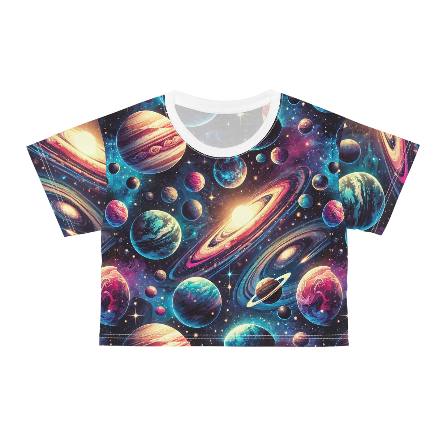 Planets space Crop Tee (AOP)