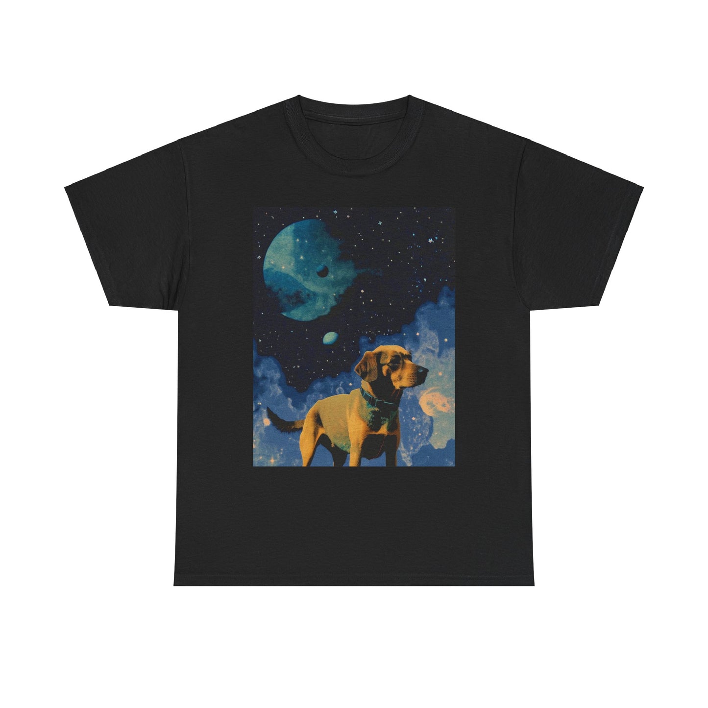 Space Dog T-Shirt, Astronaut Puppy Graphic Tee, Galaxy Canine Shirt, Celestial Pet Top, Cosmic Animal Apparel