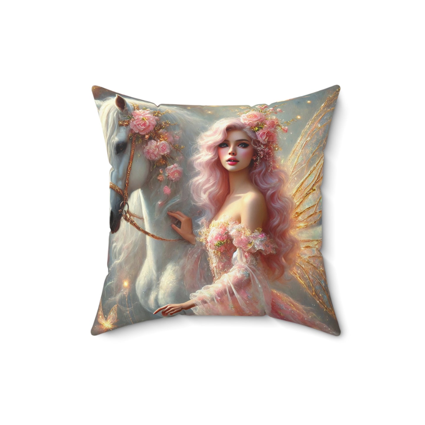 Fairy Spun Polyester Square Pillow