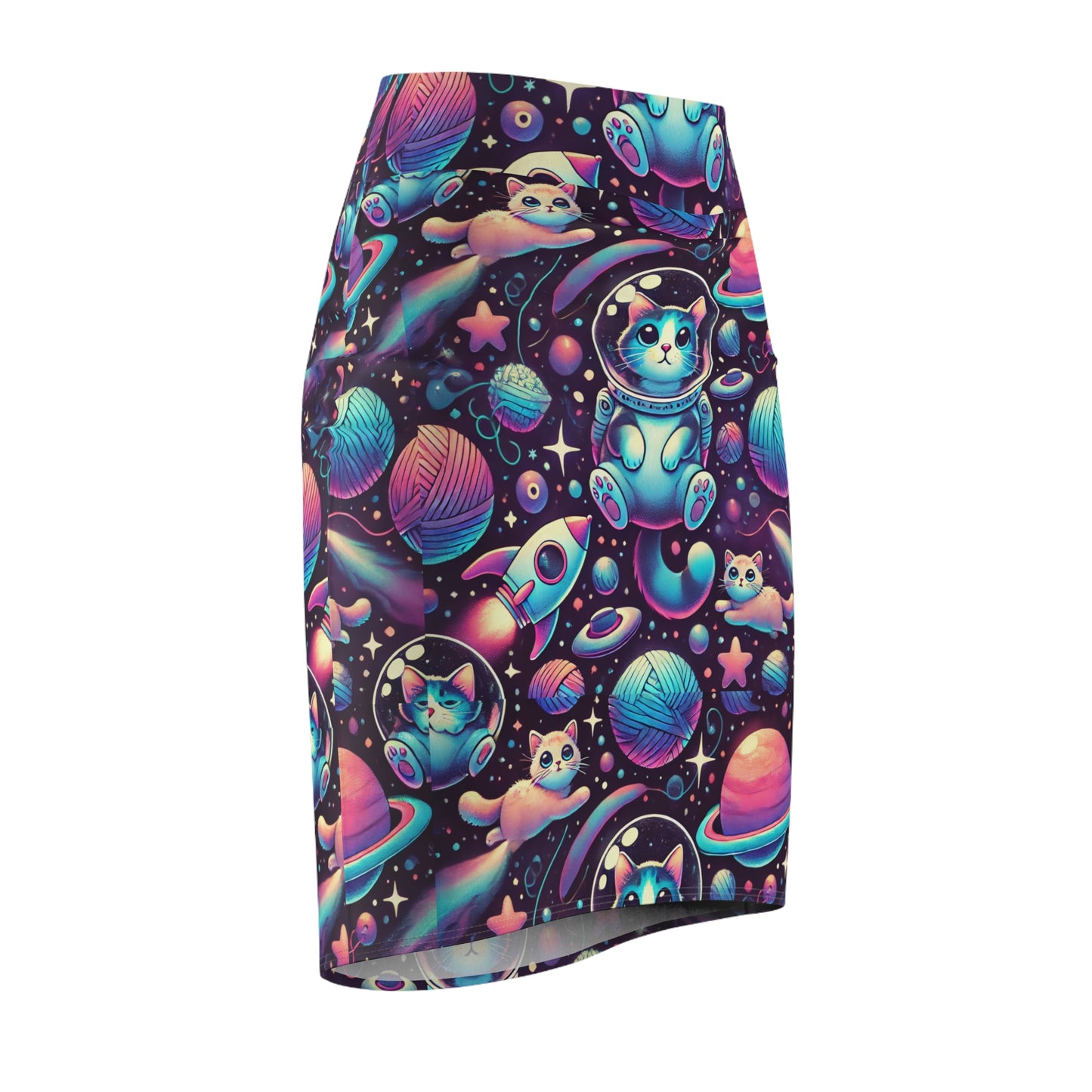 Space Cat Pencil Skirt