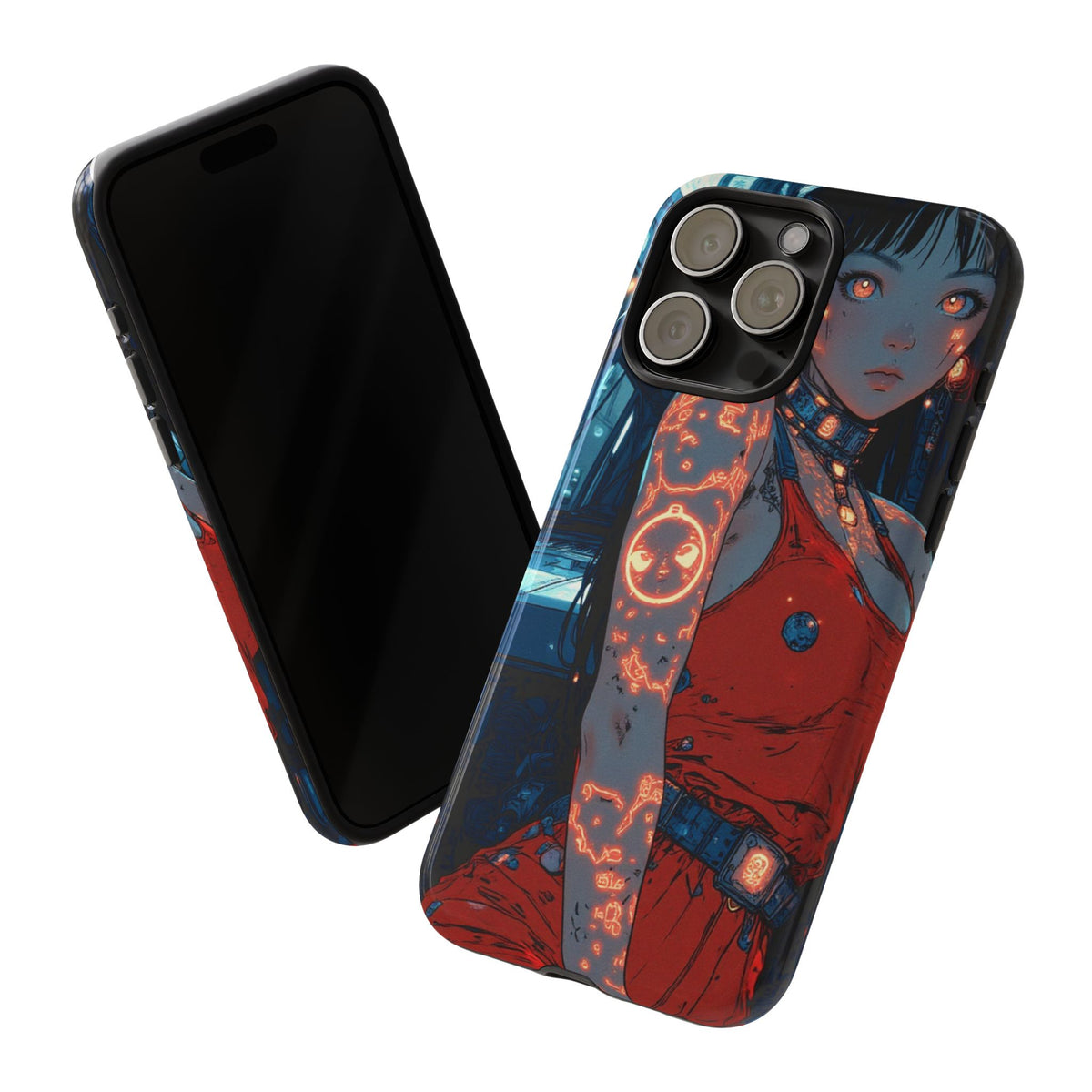 Tattooed Girl Neon Car Tough Phone Case iPhone Samsung Pixel