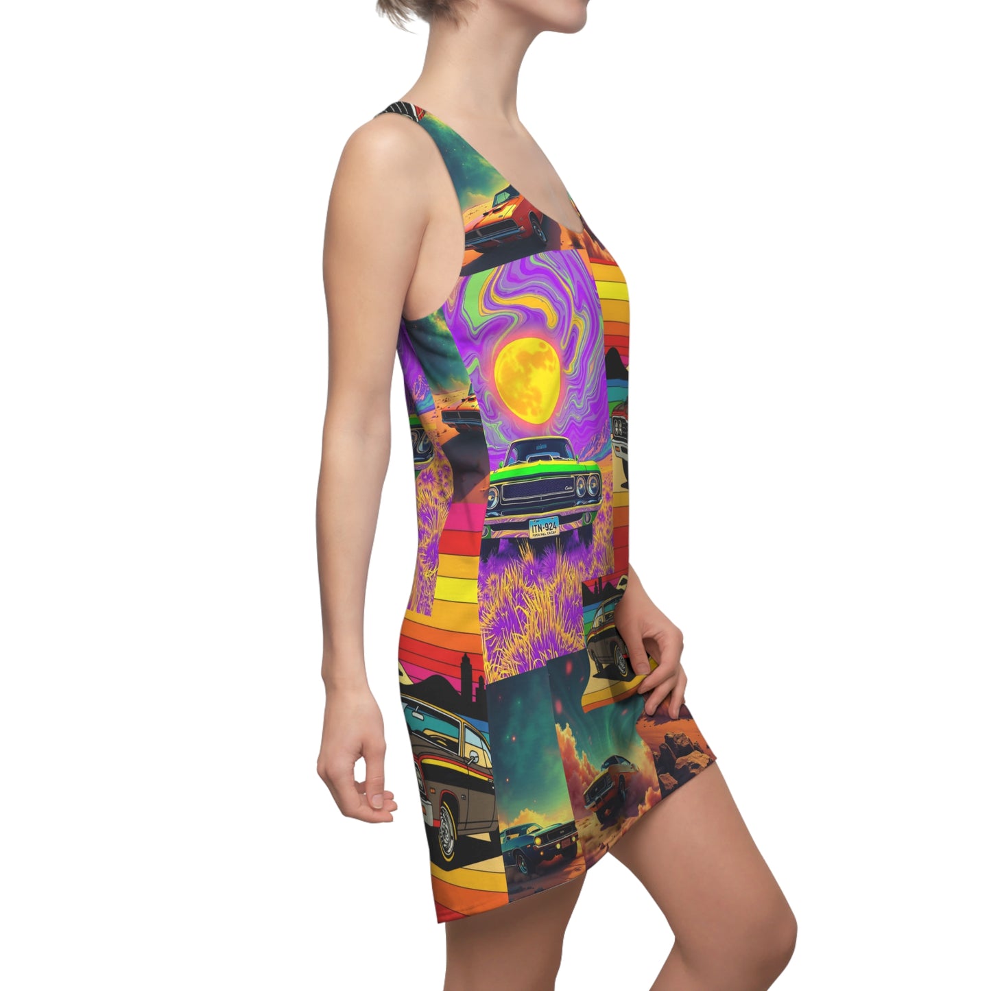 Women's Cut & Sew Racerback Dress (AOP)