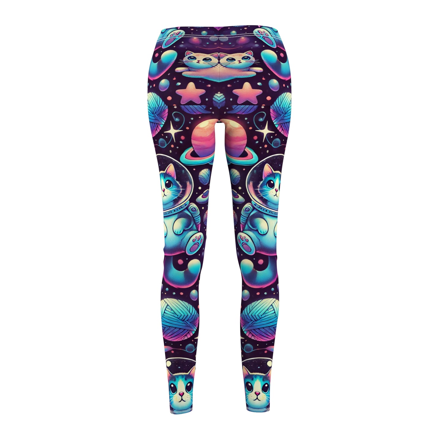 Leggings Space Cats Print