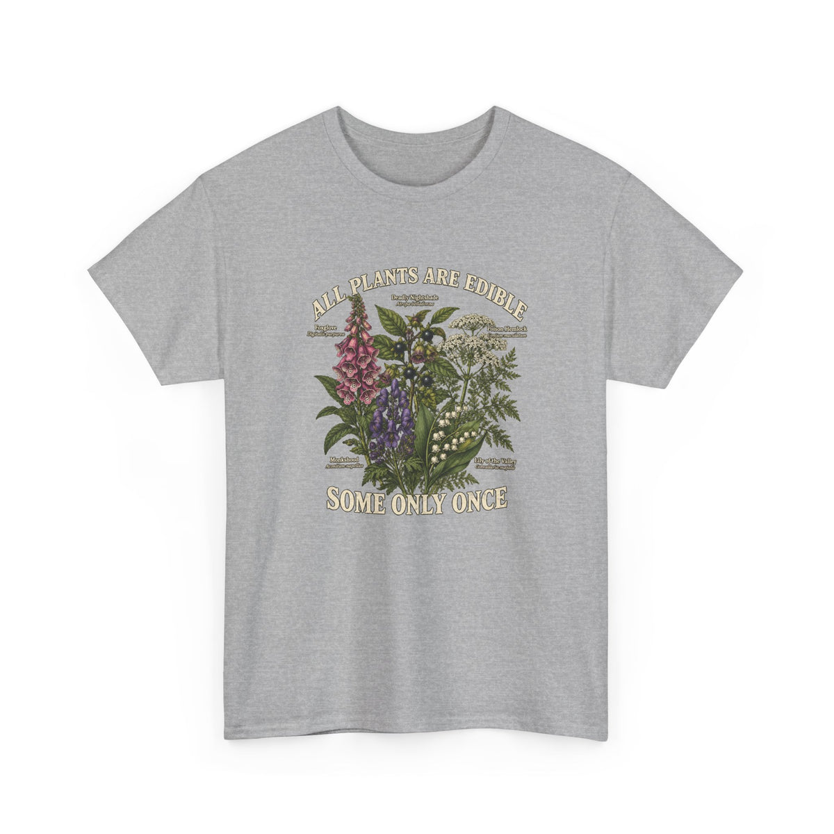 All Plants Are Edible Some Only Once T-Shirt Funny Poisonous Botanical Tee