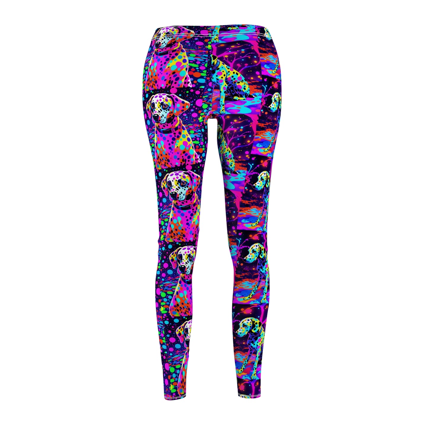 Leggings Neon Colorful Dalmatian Print