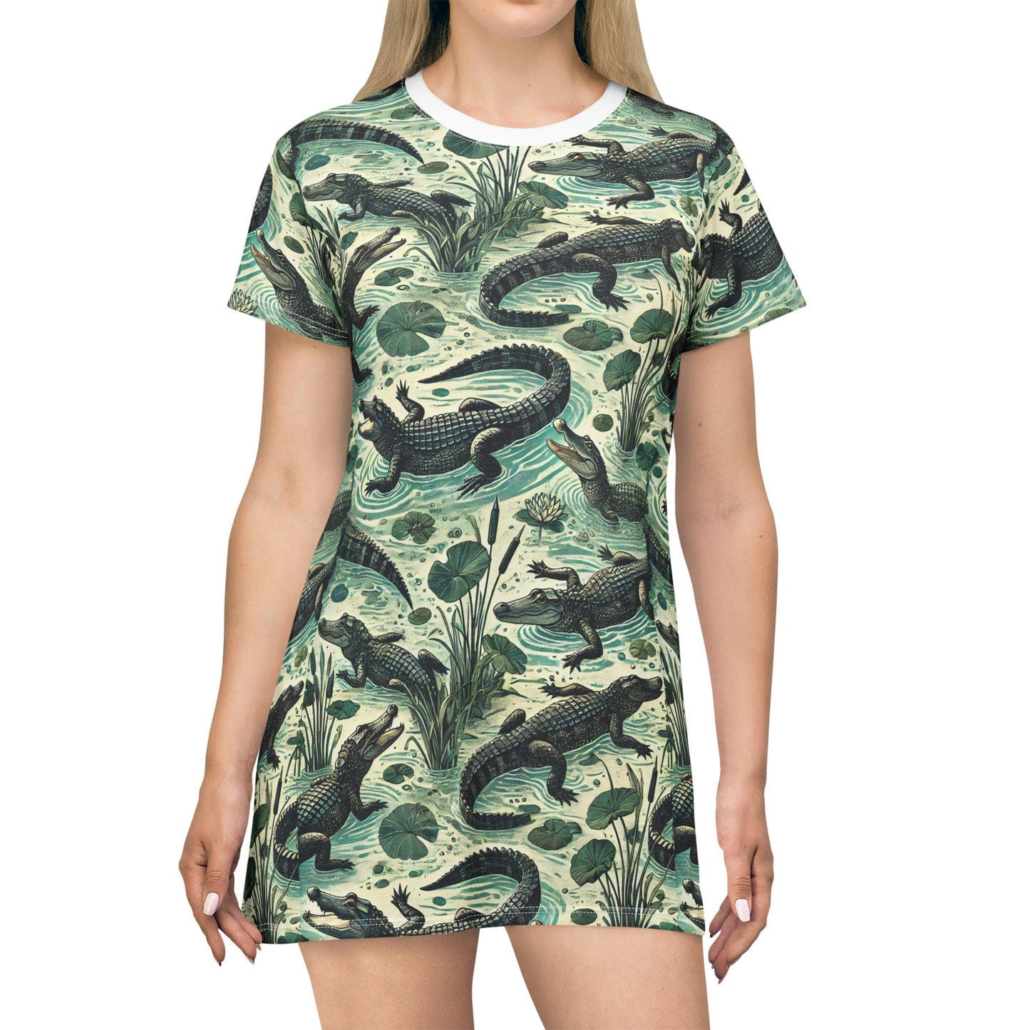 Alligator T-Shirt Dress (AOP)