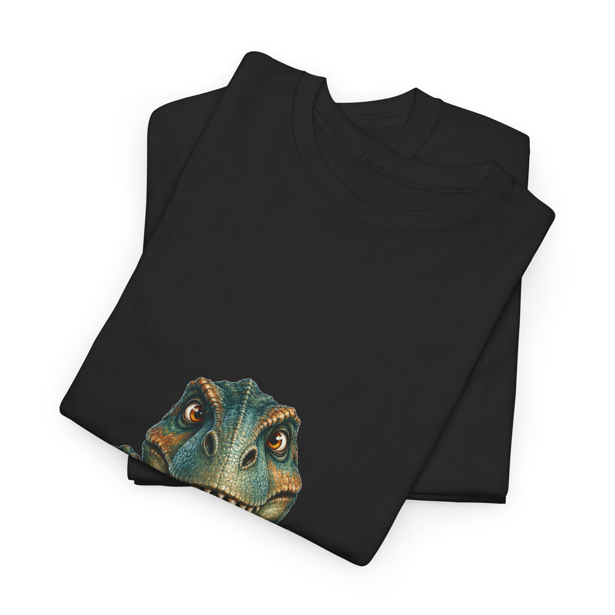 Peeking T-Rex T-Shirt Dinosaur Over Ledge Funny Dino Lover Tee